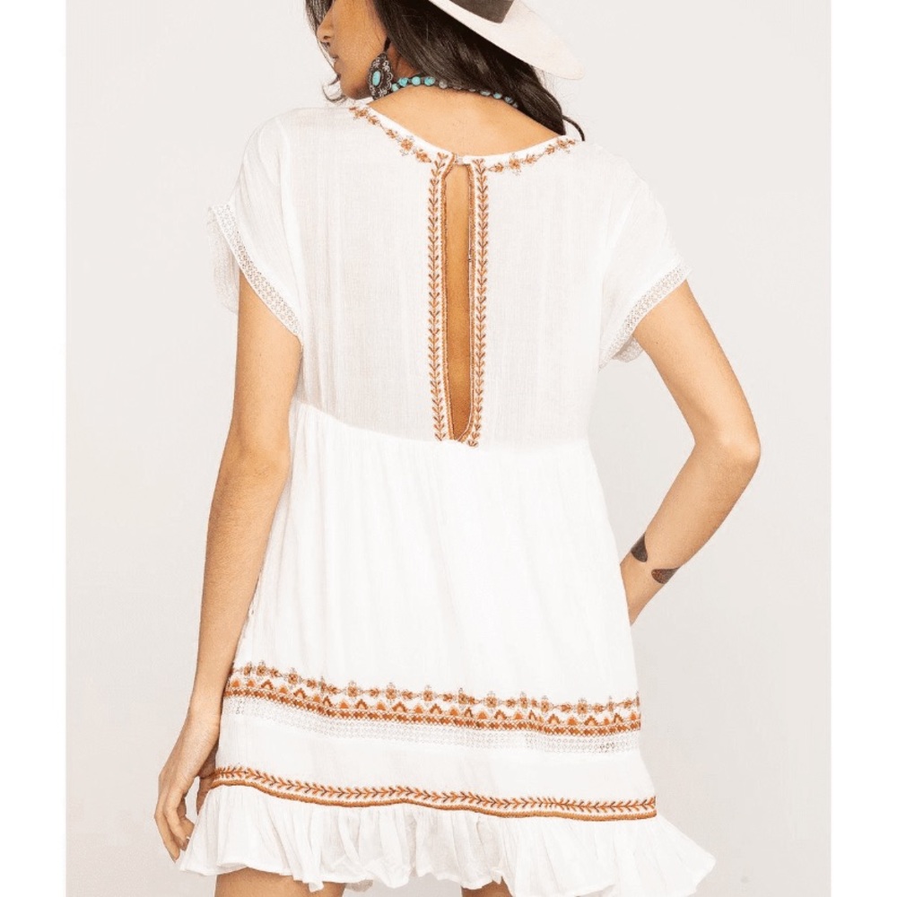 NWT Free People Sunrise Wanderer Embroidered Dress - Picture 4 of 5
